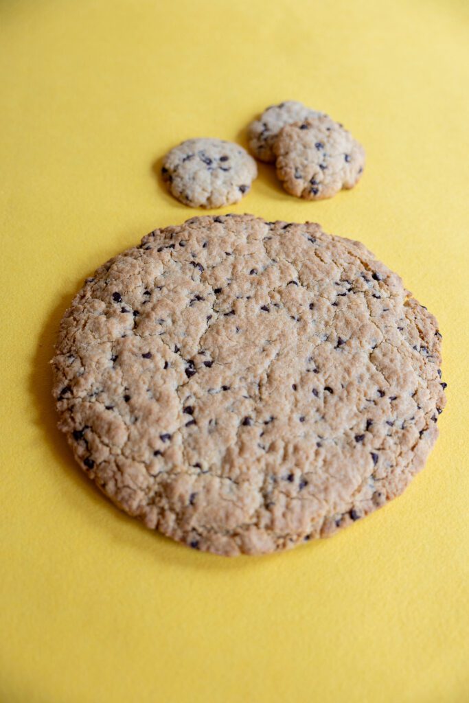 Cookies géant aux pépites de chocolat. (10, 12 parts)